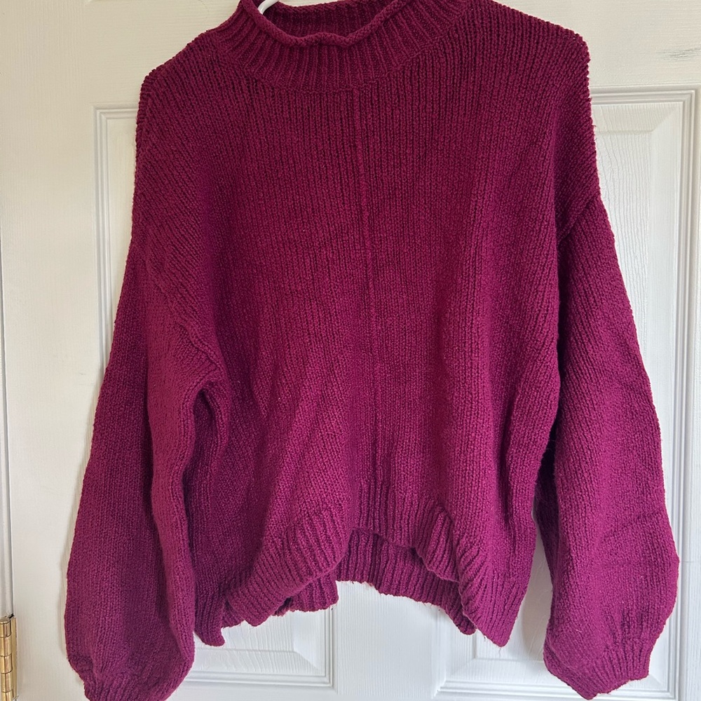 BP Turtleneck Sweater - Rich Magenta